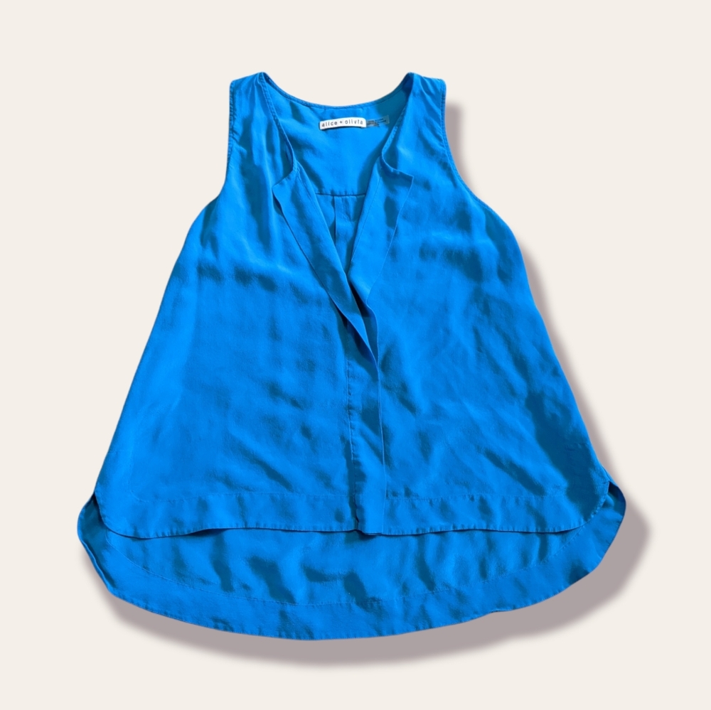 Alice and Olivia blue tank top XS